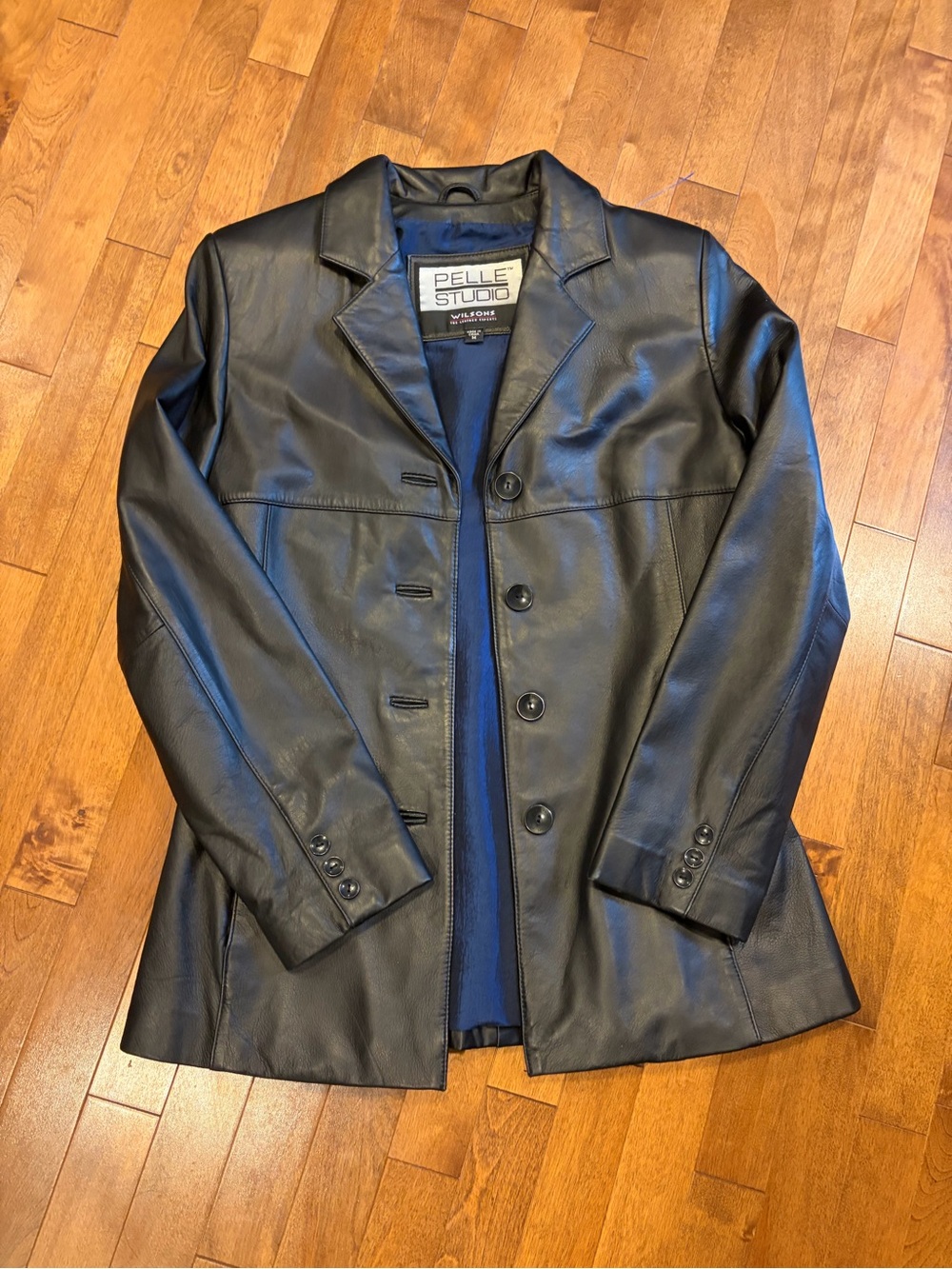 Vintage 90s Pelle Studio Women’s Black Leather Jacket Sz Medium Excellent Shape